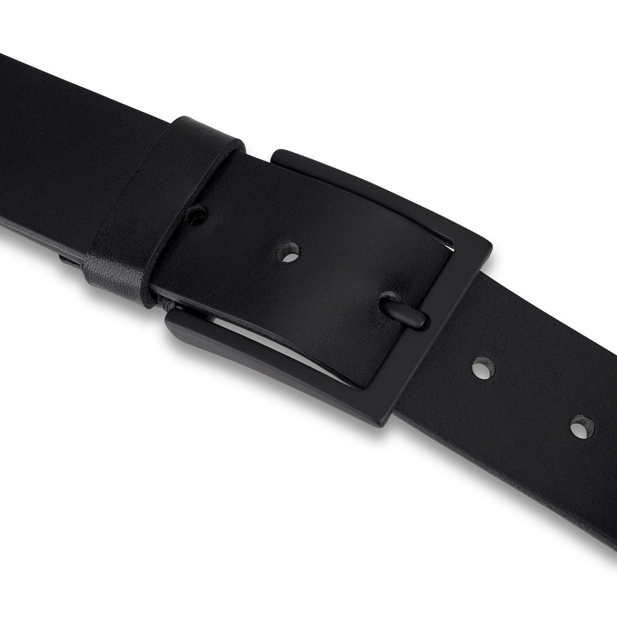 FULL BLACK EDITION: Herren Jeansgürtel „Vincent“ in Schwarz – 4 cm, schwarze Schnalle