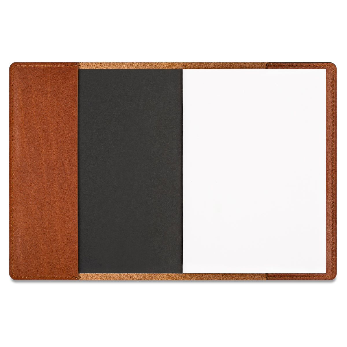 DIN A6 Leder Notizbuch „Helmut“ in Cognac
