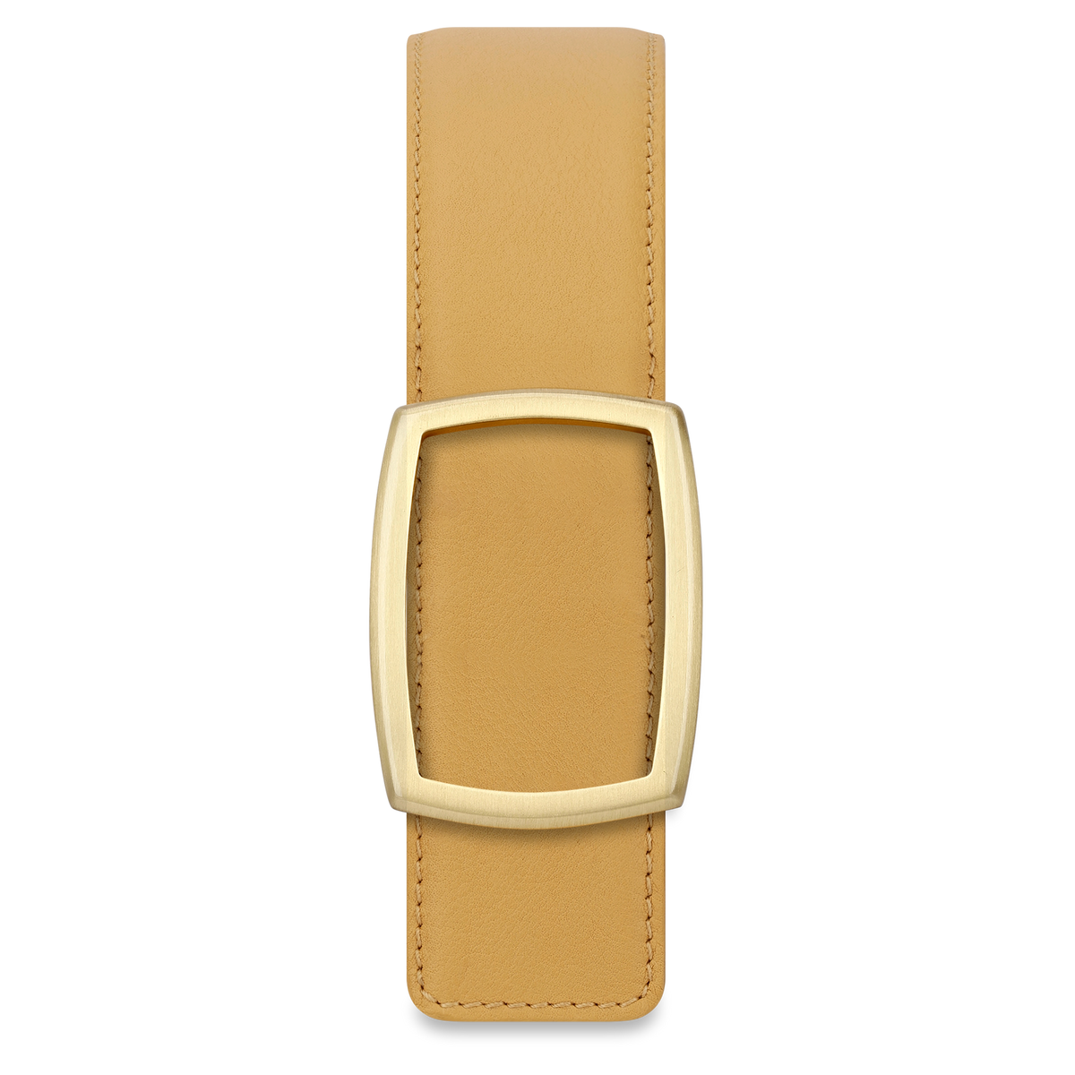 Edler Damen Ledergürtel „Lucia“ in Curry  – 3,5 cm, weiches & anschmiegsames Kalbleder