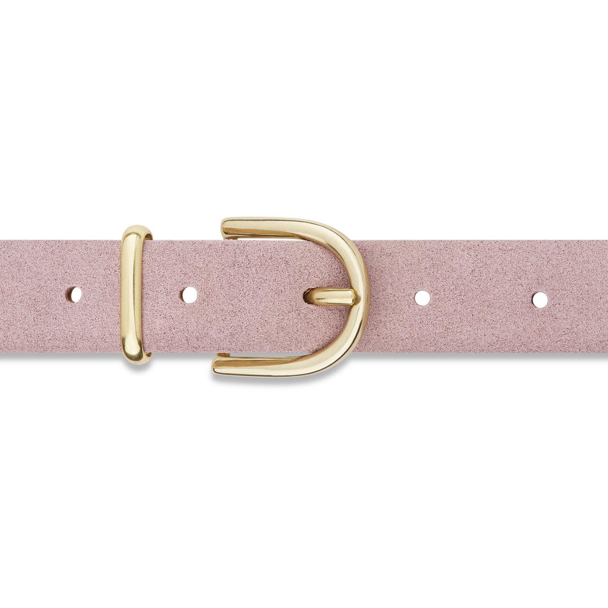 Damen Wildledergürtel „Leni" in Rosa – 2,5 cm, hochwertiges Veloursleder