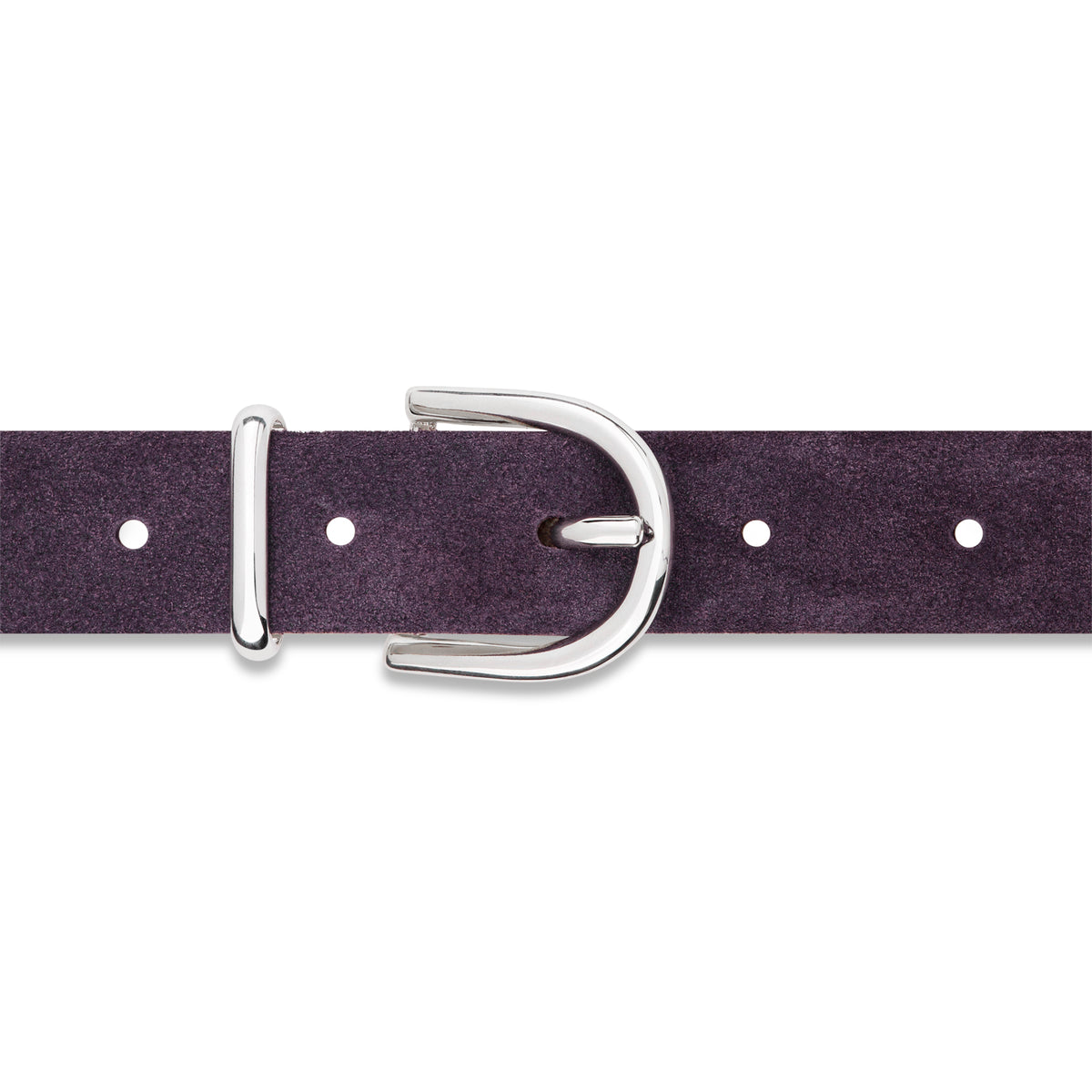 Damen Wildledergürtel „Leni" in Aubergine – 2,5 cm, hochwertiges Veloursleder