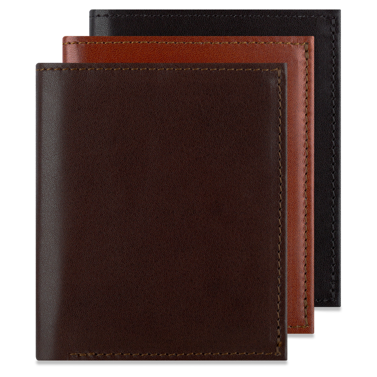 Herren Leder Geldbörse in schwarz, braun, cognac